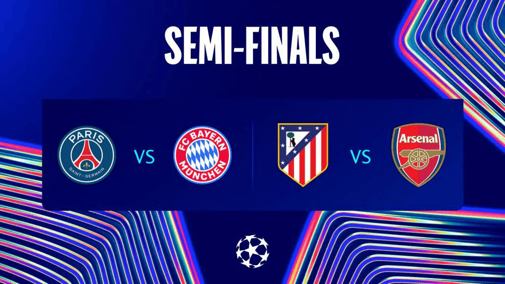Champions League Semi-Final Matchups: Bayern Munich Face Paris Saint-Germain, Arsenal Take on Atlético Madrid
