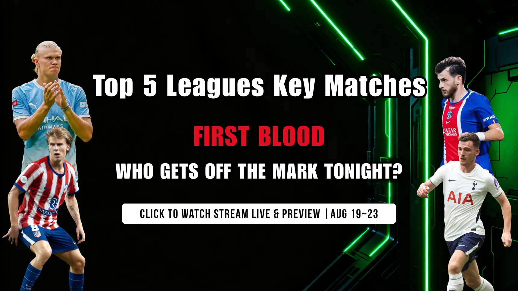 How to Watch Top 5 Leagues Key Matches: Free Live Streams &  Kick-Off Time All in Preview